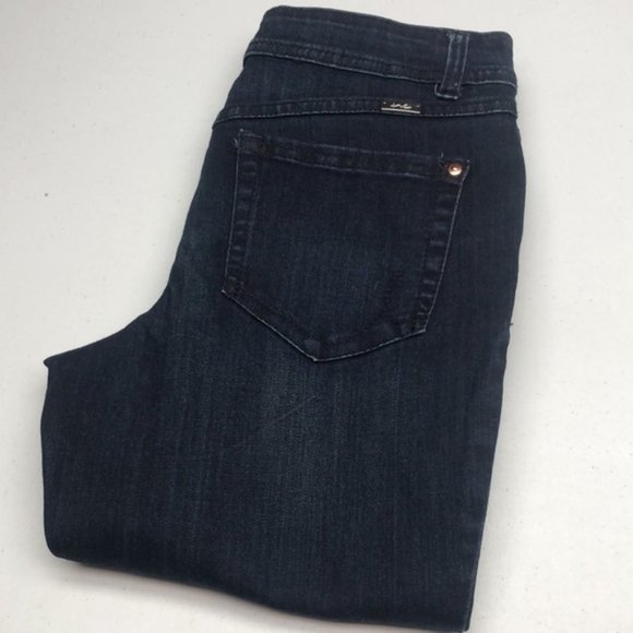 LIKE NEW INC DENIM DARKWASH BOOT LEG REGULAR FIT JEANS 8/29x32 ⭐️ - Picture 1 of 11